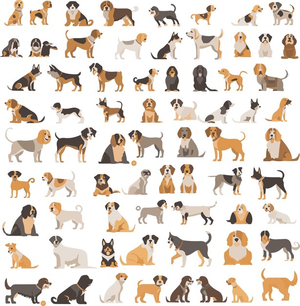 Business seo and promotion animal icons collection