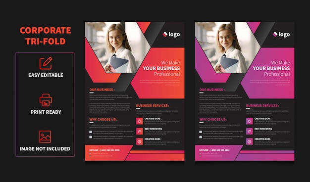 Business Services Flyer Leaflet Template