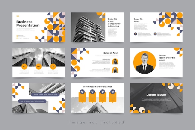 Business Slide Presentation Template Design