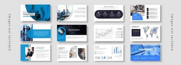 Business slides presentation power point landing page