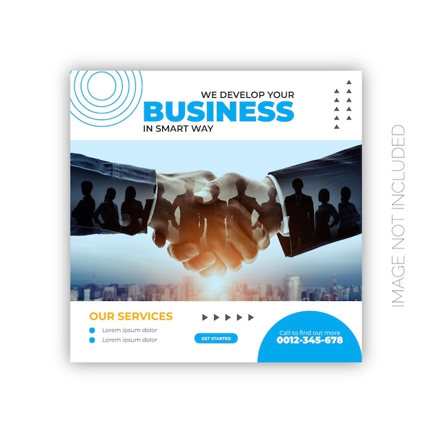 Business in a smart way social media post design