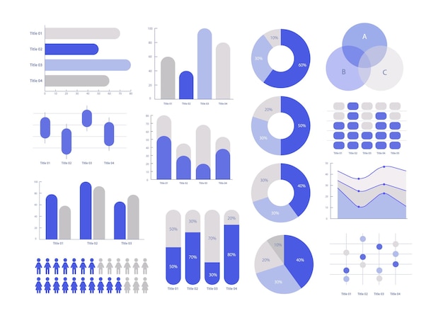 Business and social information infographic chart design template set