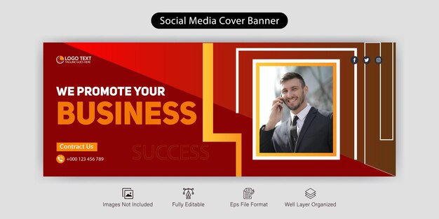 business social media facebook cover banner template