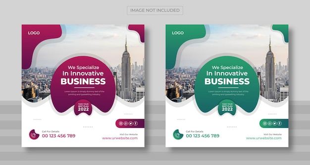 Business Social Media Post Banner design template