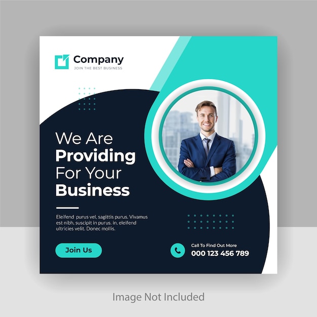 Business social media post banner template