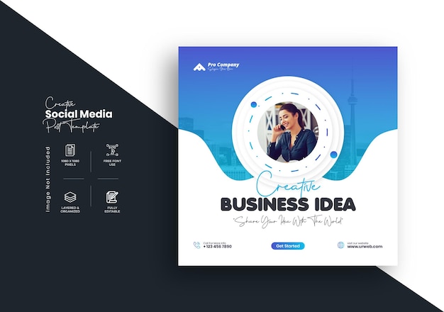 Business Social Media Post Template Or Digital Marketing Web Banner Design