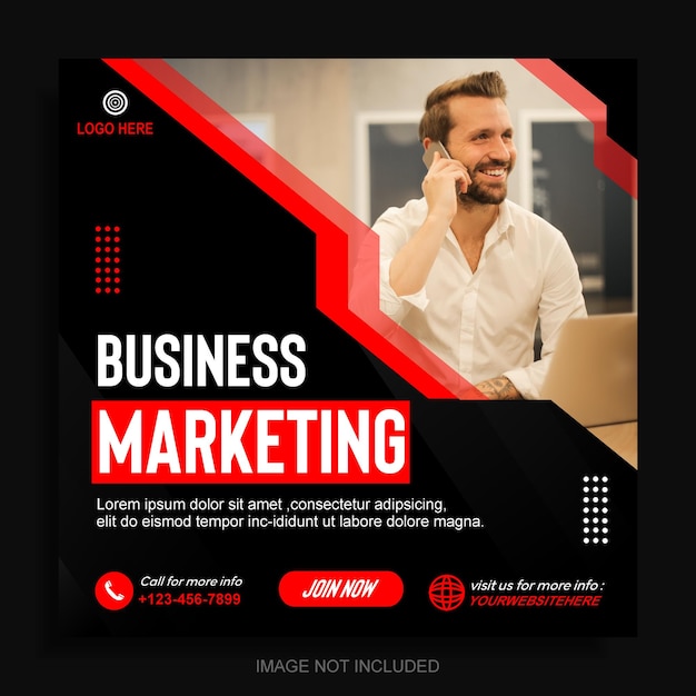 business social media post template