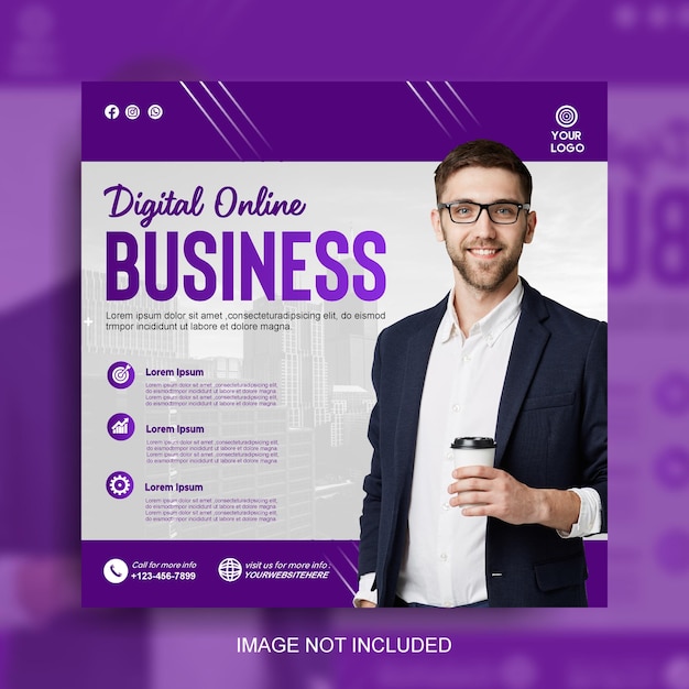 business social media post template