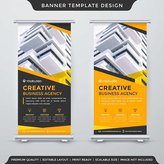 business stand banner template  