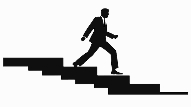 Business Steps Icon in Flat Vector Style