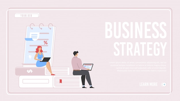 Business strategy landing page