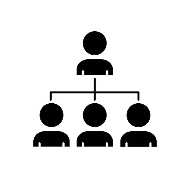 Business structure black icon