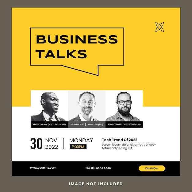 Business Talks Instagram Feed Template