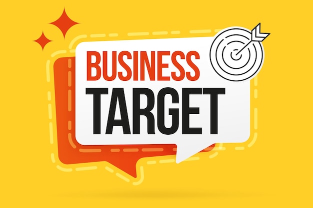 Business target concept banner