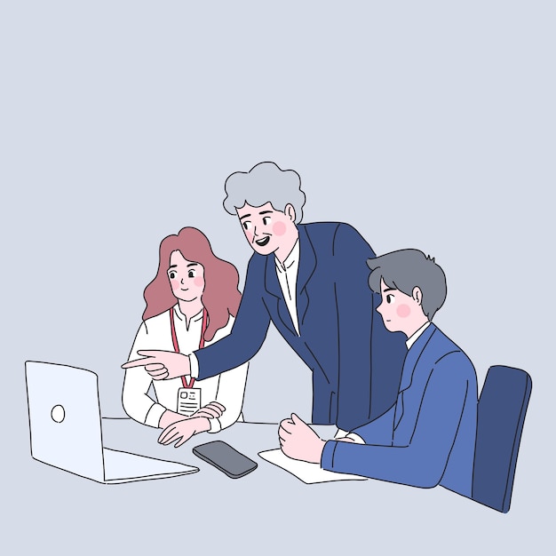 business team conference illustration