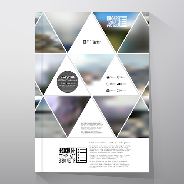 Business template for brochure flyer or booklet Abstract multicolored background of