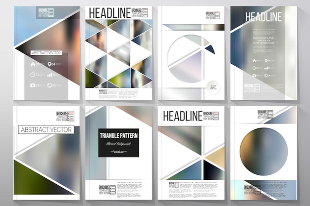 Vector business templates for brochure flyer or booklet abstract multicolored background of