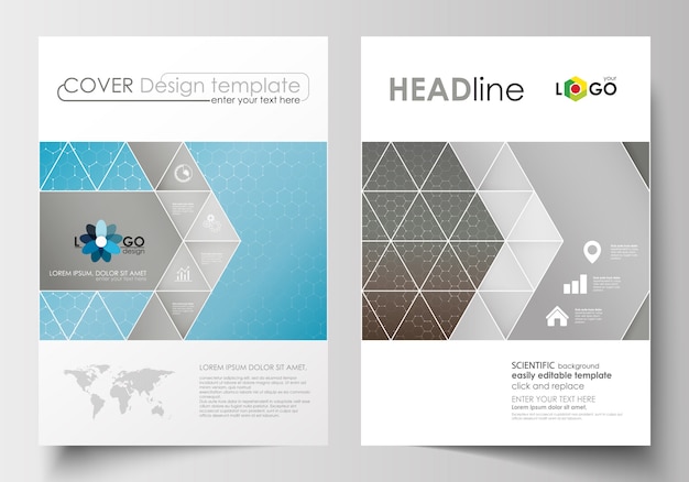 Vector business templates for brochure