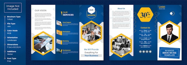 Business Tri-fold Brochure Design template