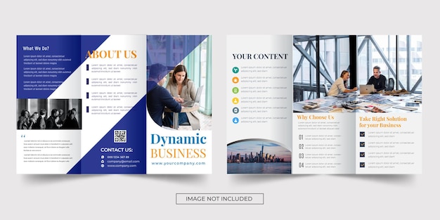 business Trifold brochure design template premium vector