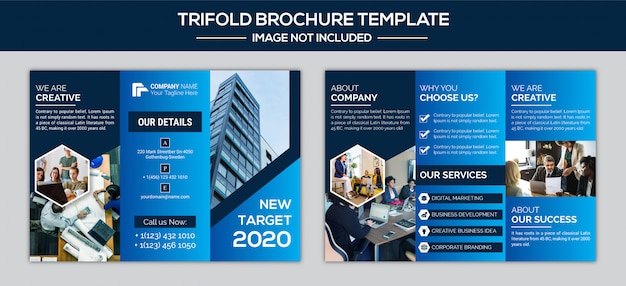 Business trifold brochure design template