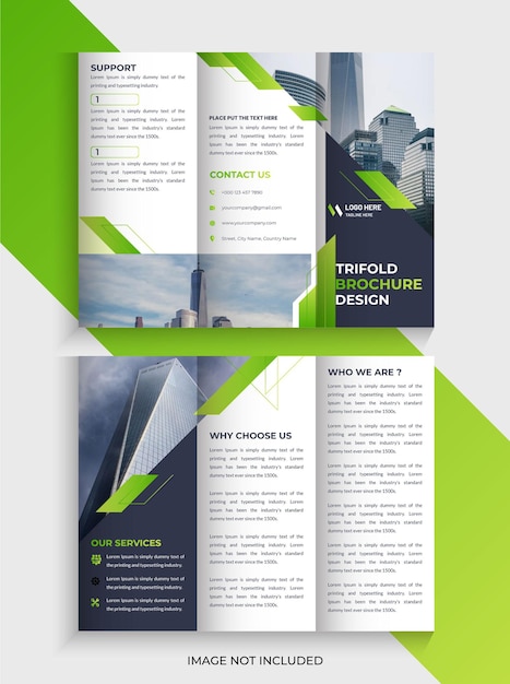 Business trifold brochure template design