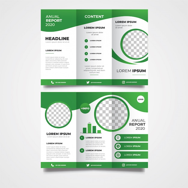 Business trifold brochure template  design