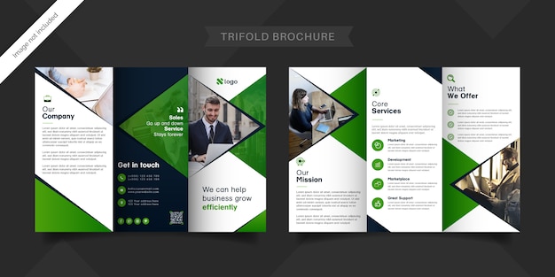 Business trifold brochure template