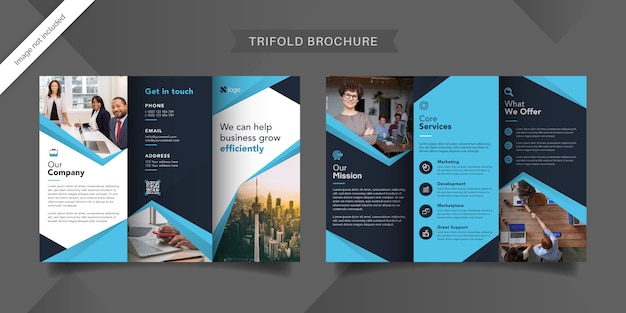 Business trifold brochure template