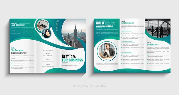 Business trifold brochure Template