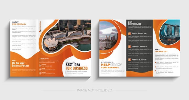 Business trifold brochure Template