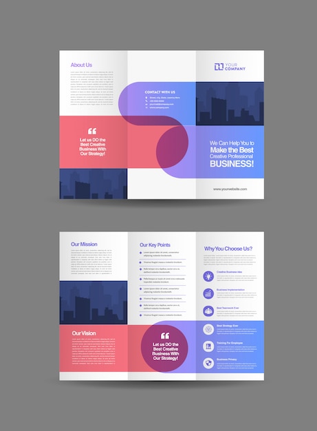 Business trifold brochure template