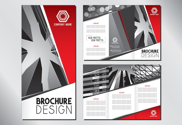 Vector business trifold brochure template