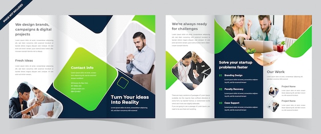 Business trifold brochure