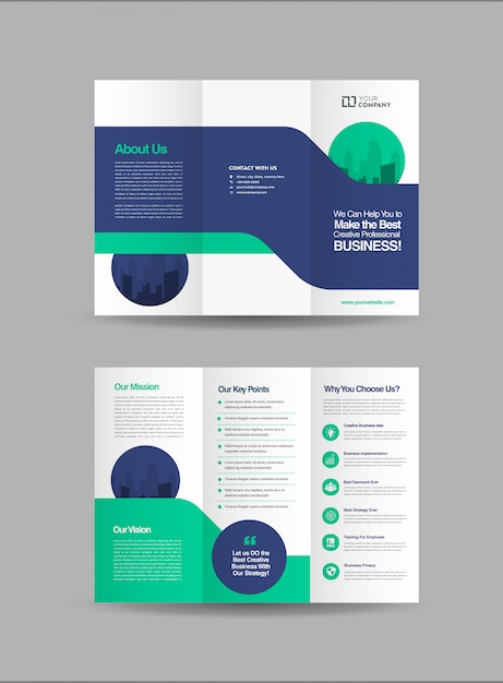 Business trifold brochures