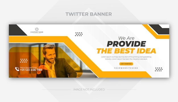 Business Twitter header and cover banner template