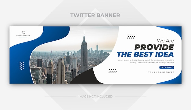 Business Twitter header and cover banner template