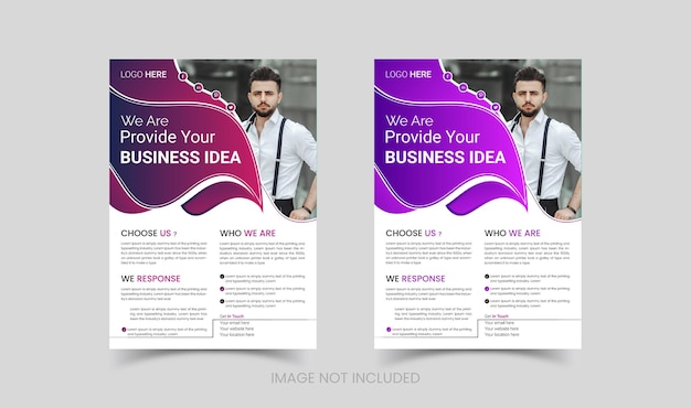 business two color flyer design abstract