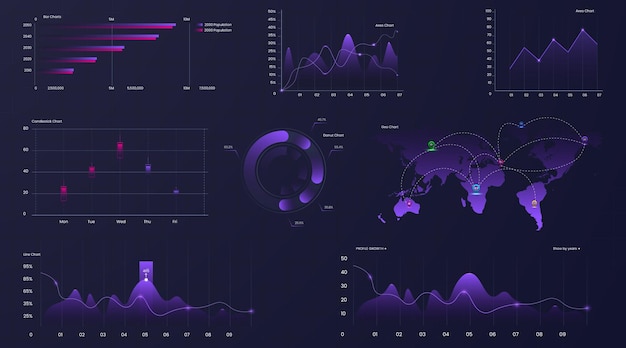 Business Vector Elements for Data Visualization Infographics And Colorful Chart Design