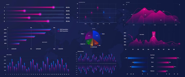 Business Vector Elements for Data Visualization Infographics And Colorful Chart Design