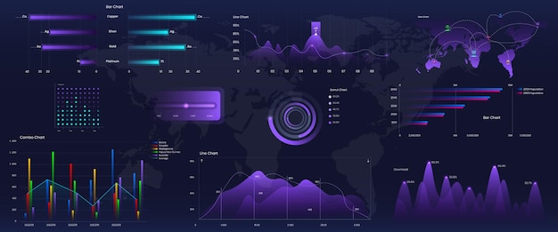 Business Vector Elements for Data Visualization Infographics And Colorful Chart Design