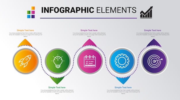 Business vector infographic template design concept for annual report presentation