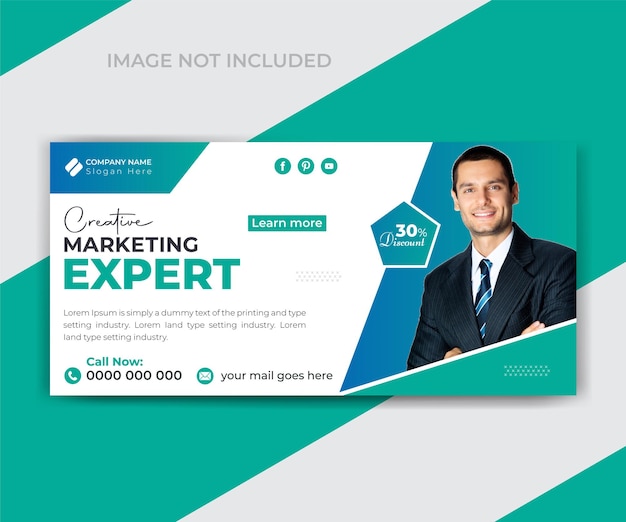 Business web banner and cover social media post design template