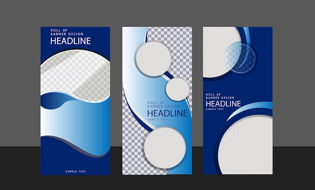 Business web banner templates vector image