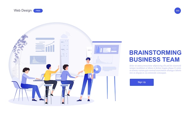 Business web template for marketing,analysis and teamwork