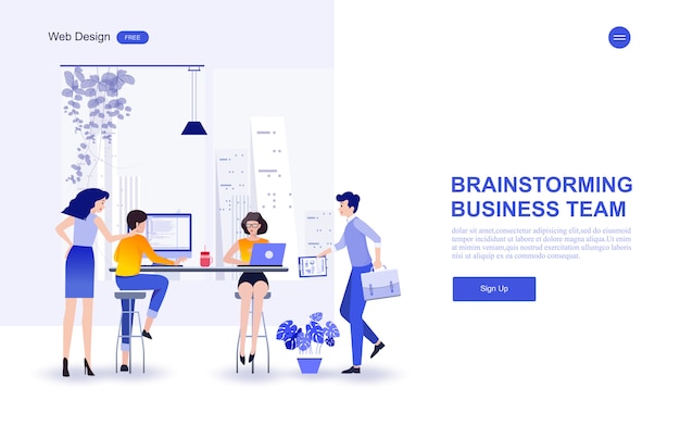 Business web template for marketing,analysis and teamwork