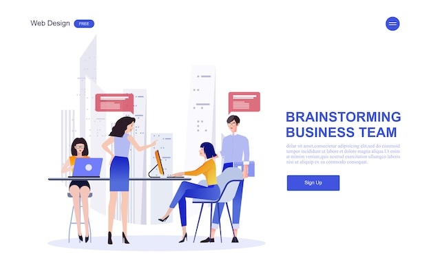 Business web template for marketing,analysis and teamwork