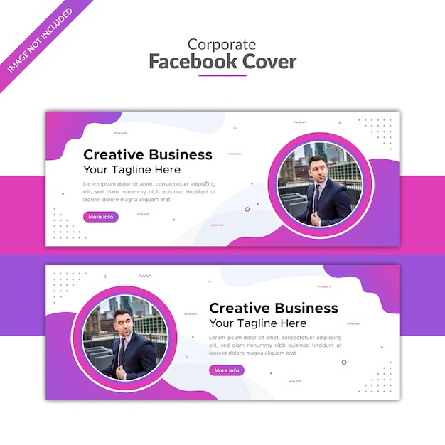 Business webinar facebook cover with gradient