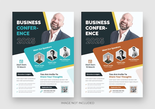 Business Webinar Flyer Template, 2024 Conference Flyer, a4 Flyer, vector template design