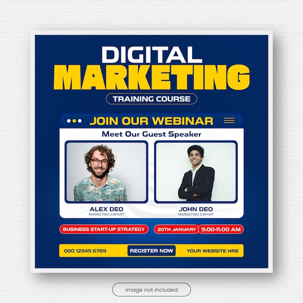 Business Webinar Social Media Post Design